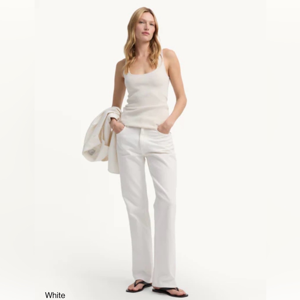 Goop Romy Jean In White Denim Size 26